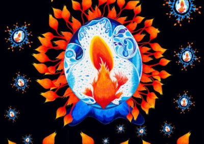 Fire and Water Egg - Wall Art
